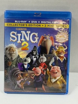 Sing 2 Blu-ray DVD 2021 Collector's Edition 2 Mini Movies Matthew McConaughey