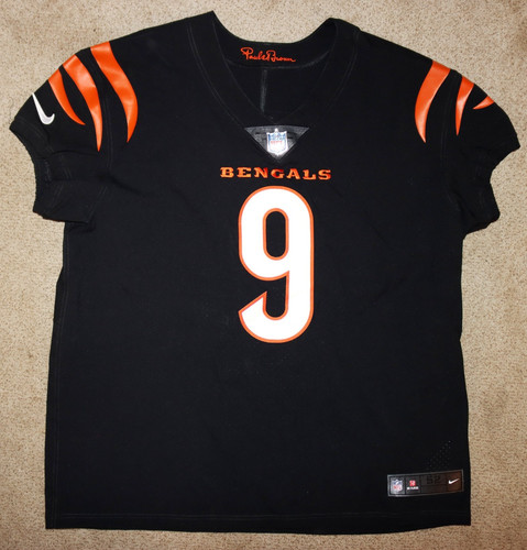 NEW Nike Cincinnati Bengals Joe Burrow #9 Black On-Field NFL Jersey Men's Sz 52