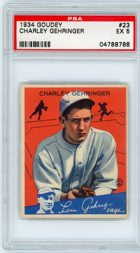 Charley Gehringer #23 1934 Goudey card