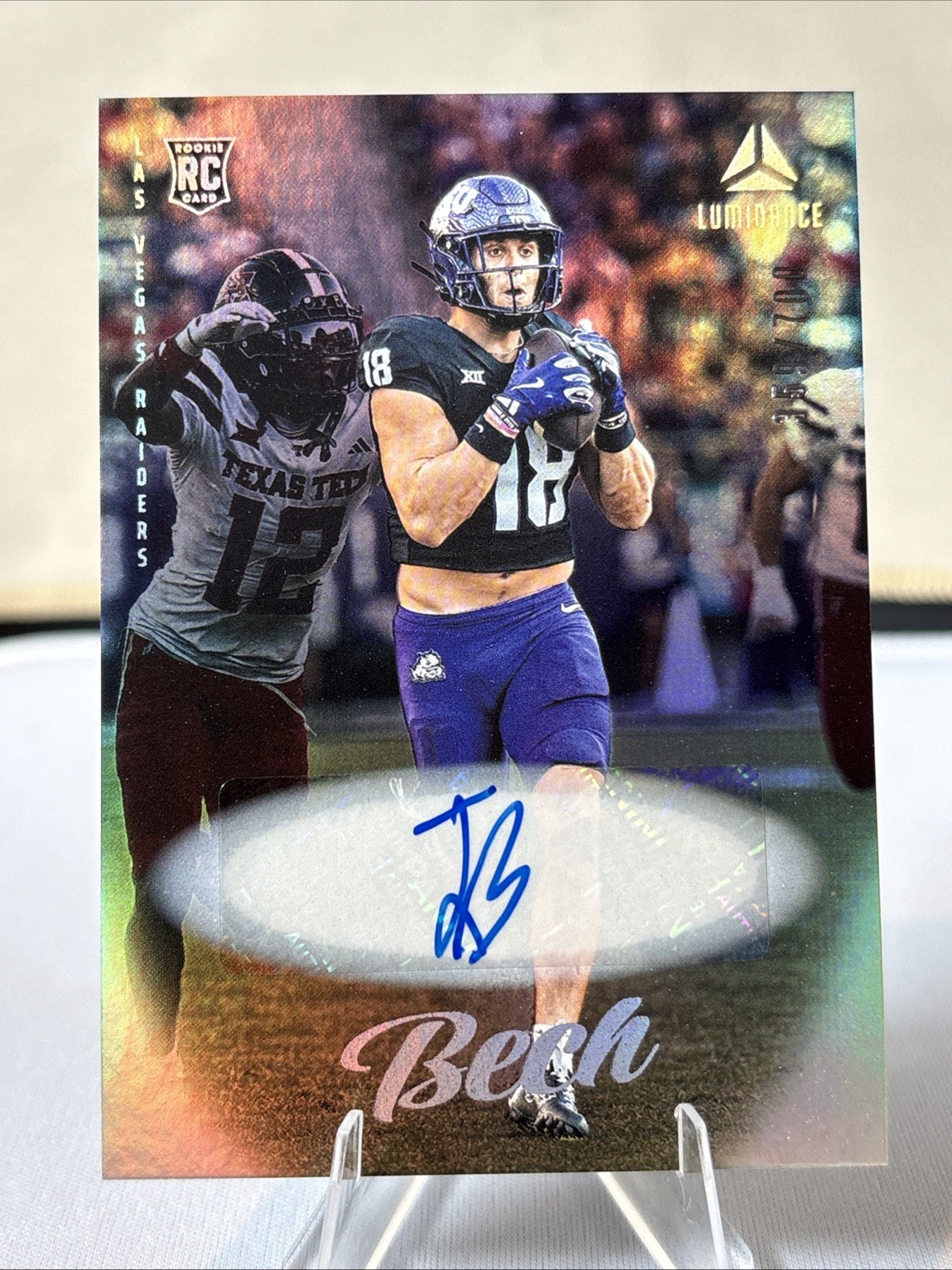 2025 Panini Luminance Jack Bech #133 Raiders Rookie Autograph /700 