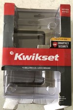 Kwikset Singapore Square Satin Nickel Keyed Entry Handle w/ SmartKey Security