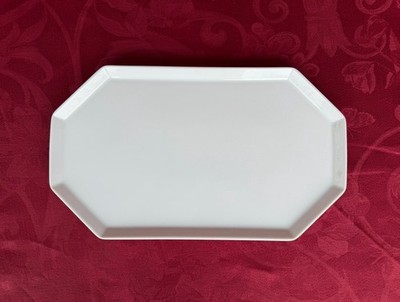 Polygon Servierplatte Kuchenplatte 32,5x19 weiß Rosenthal Studio-Linie Wirkkala