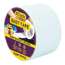 ATack Super Strong Duct Tape, White, 3 Inches x 30 Yards Waterproof Duct Tape...