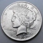 1922-P Peace Dollar Silver US Coin, $1.00, NO RESERVE Price