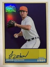 2026 LEAF METAL BASEBALL JACOB LOMBARD #4/7 PURPLE PRISMATIC AUTO CARD #50A-JL2