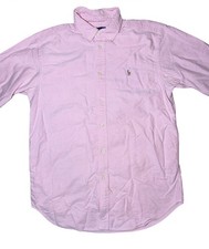 Ralph Lauren Pink Button Down Shirt Size 16 Youth Cotton Long Sleeve