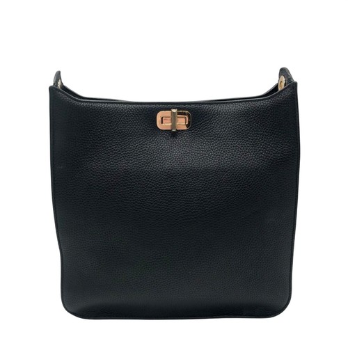 Michael Kors Black Pebbled Leather Sullivan Crossbody Bag