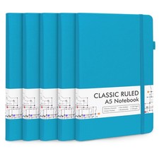 5 Pack Journal Notebook Bulk for School, Hardcover Business Notebooks Classic...