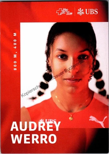 Autograph card Audrey Werro athletics Werro, Audrey: