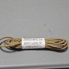 1 Pair Of Dasco Mfg Replacement Bootlace Tan 72" Military Boots