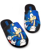 Sonic the Hedgehog Black Sonic Mule Slippers Mens