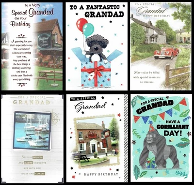 POPPY HILL / NEXT CHAPTER ETC GRANDAD Quality BIRTHDAY CARD ~ GREAT CHOICE OF DESIGNS