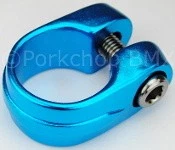 Suntour style BMX bicycle seat clamp - 28.6mm (1 1/8") - BRIGHT DIP BLUE