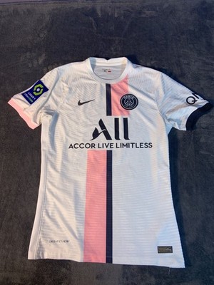 Nike Paris Saint-Germain PSG 2021-22 Away Jersey Guilherme 10 Men's L White Pink