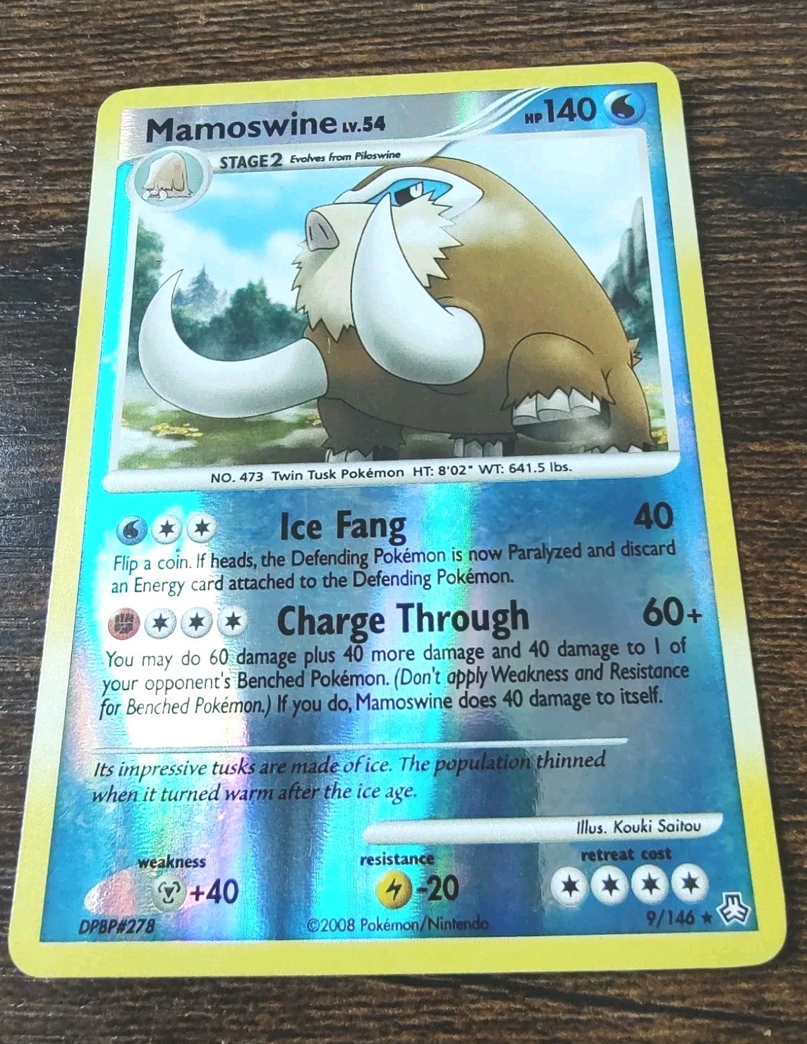 Mamoswine 9/146 Legends Awakened Pokemon Reverse Holo NM