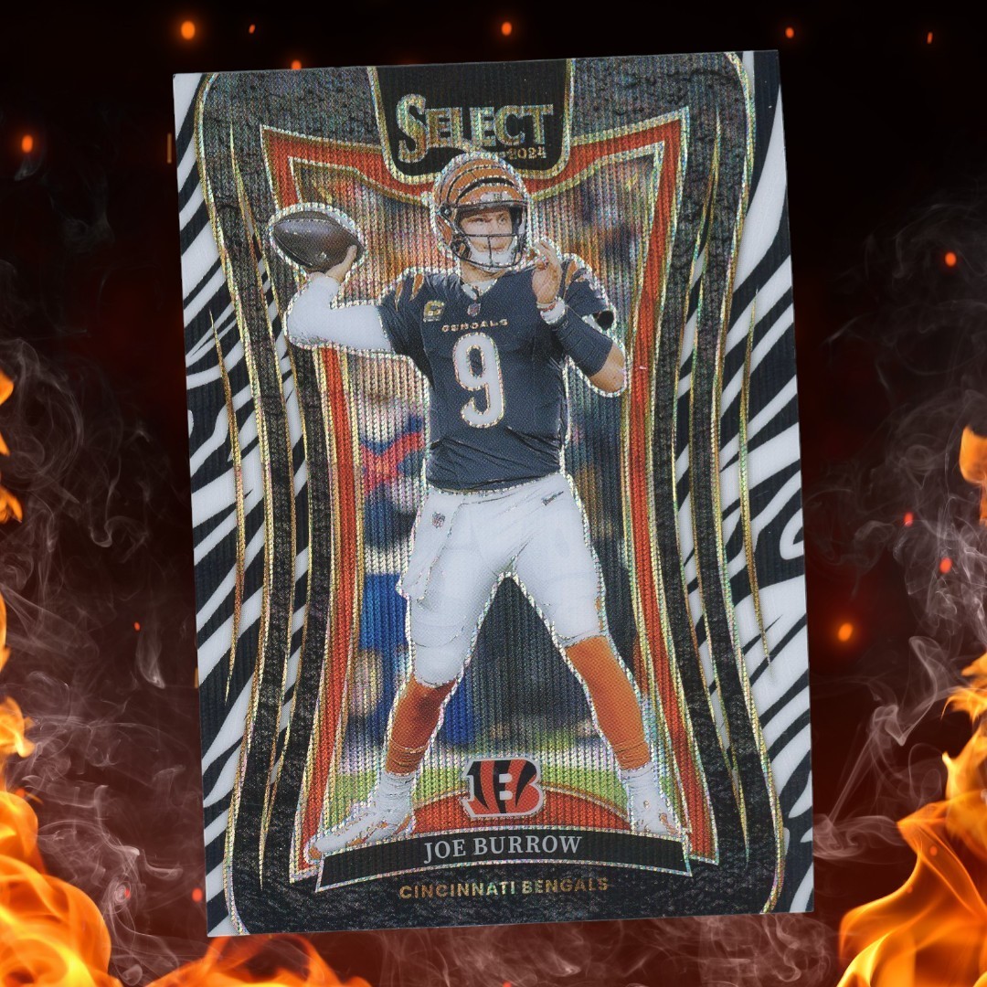 2024 Panini Select JOE BURROW Zebra Prizm #393 SSP
