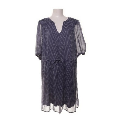 Zizzi, Kleid, Größe: M, Blau/Weiß, Elasthan/Polyester/Viskose, Damen #QAk