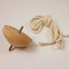 Wooden toy Colored iron core top 1 piece / Make at home Play at home Create a