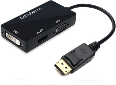 Multi-Function Displayport Dp to HDMI/DVI/VGA Male to Female 3-In-1 Adapter Conv