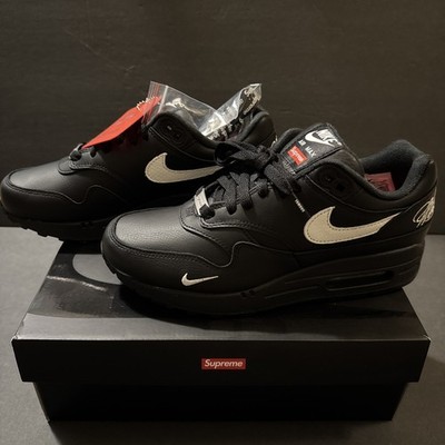 Supreme × Nike Air Max 1 '87 SP Black White HF8813-001 Size 6.5 Mens