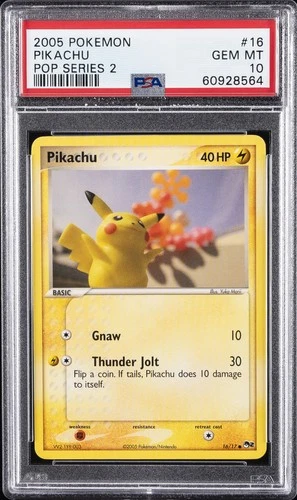 2005 POKEMON POP SERIES 2 #16 PIKACHU PSA 10