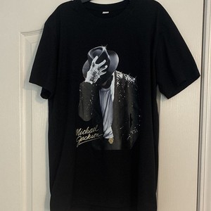 Michael Jackson Black Graphic T-Shirt Size M, Rock & Pop Music Tee