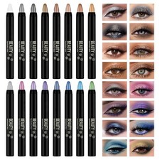 16Pcs Eyeshadow Stick,Matte Glitter Cream 1 Count Pack of 16 