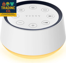 Brown Noise Sound Machine with 30 Soothing Sounds 12 Colors Night Light White No