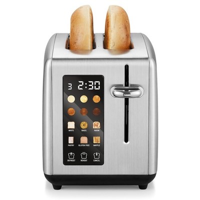 2-Slice Toaster with Digital Countdown, Extra-Wide Slots for Bagels & Thick B...
