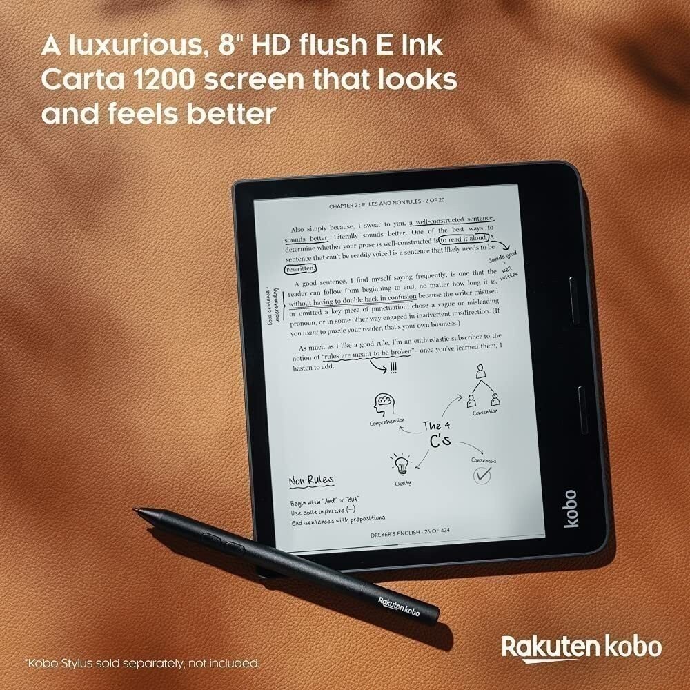 kobo sage 32GB 電子書籍リーダー 楽天　8インチ　カバー付 楽天市場】楽天 Kobo Sage 8インチ専用 ケース カバー 高級PU