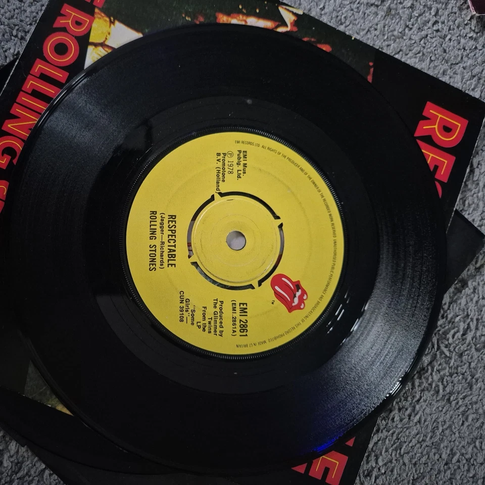 The Rolling Stones 7" Vinyl Single Record Job Lot X8 miss you , emotional rescue - Image 3 of 4