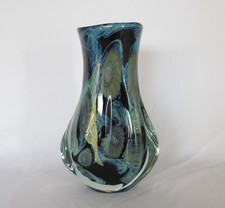 Grand vase forme libre Eickholt haute mer signé 2005 10,5" WOW !