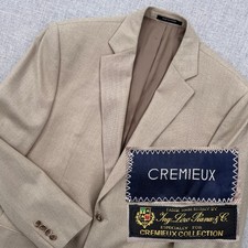 Cremieux Drew Loro Piana Wool Sport Coat Blazer Men 42R Beige Made In Canada