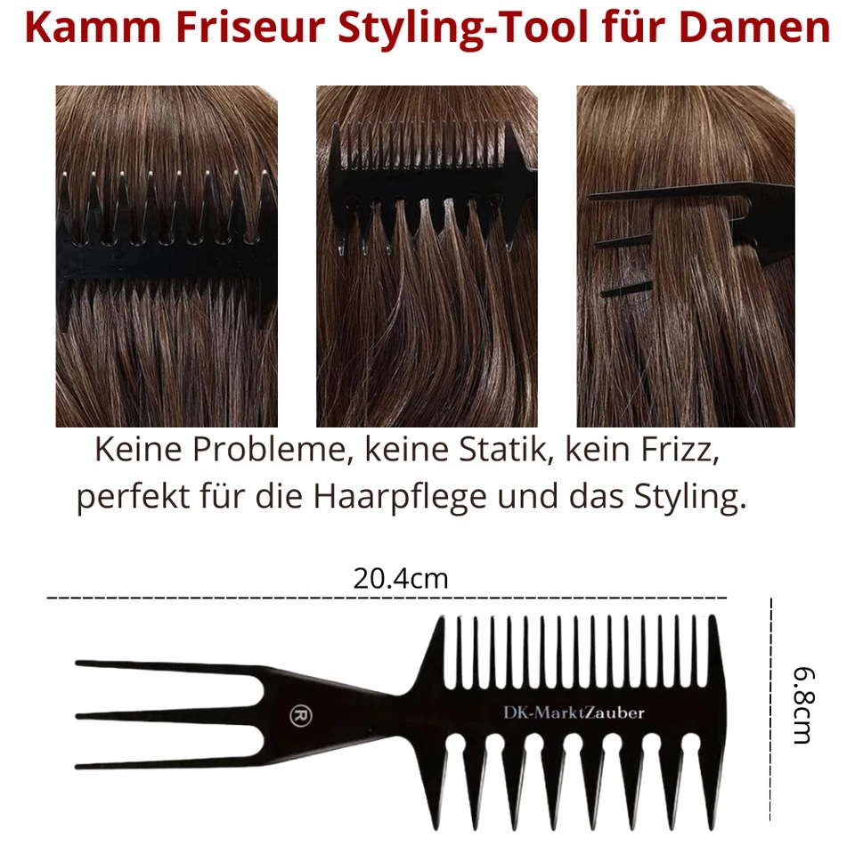 Haarwachs Clay Gelb 2×150ml + Profi Kamm | Starker Halt | Matt Look | Unisex - Bild 4 von 4