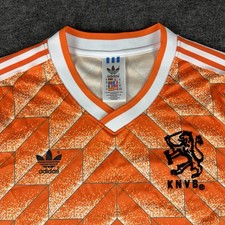 Vintage Netherlands Jersey Mens Large Orange Holland Adidas Soccer Home Kit 1998