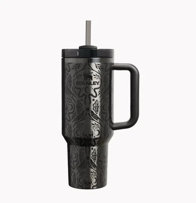Stanley Quencher H2.0 Flowstate Tumbler 40oz Halloween Deadly Damask IN HAND