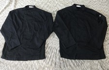 Lot Of 2 Chef Works Unisex Cool Vent Chefs Jacket in Black M- Polycotton