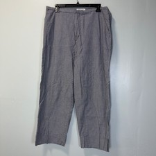 Vintage Cherokee Womens Black White Gingham Check Cotton Pants High Rise Size 16