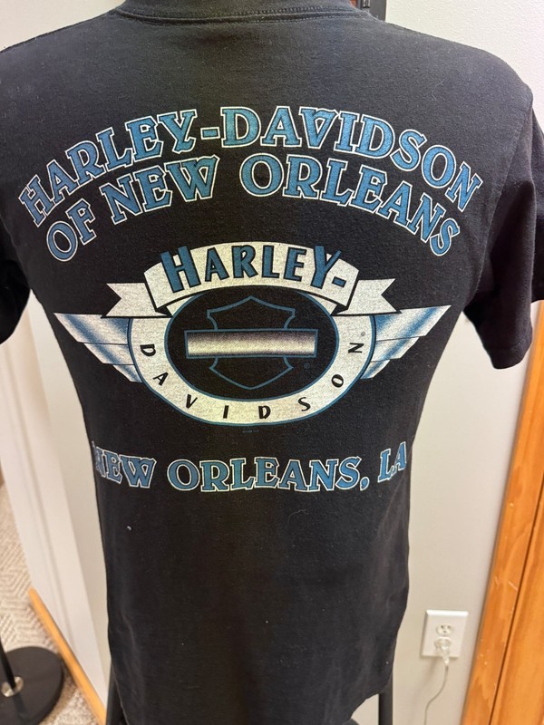 VINTAGE HARLEY DAVIDSON OF NEW ORLEANS T-SHIRT MEDIUM 1998 HOLOUBEK  MOTORCYCLES