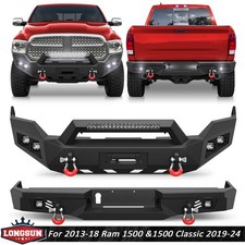 For 2013-2018 Dodge Ram 1500 Front Or Rear Bumper Wwinch Plate Lights D-rings