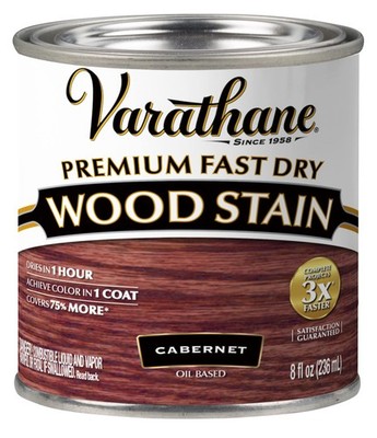 Varathane Premium Fast Dry Wood Stain Half Pint Cabernet One Coat Coverage