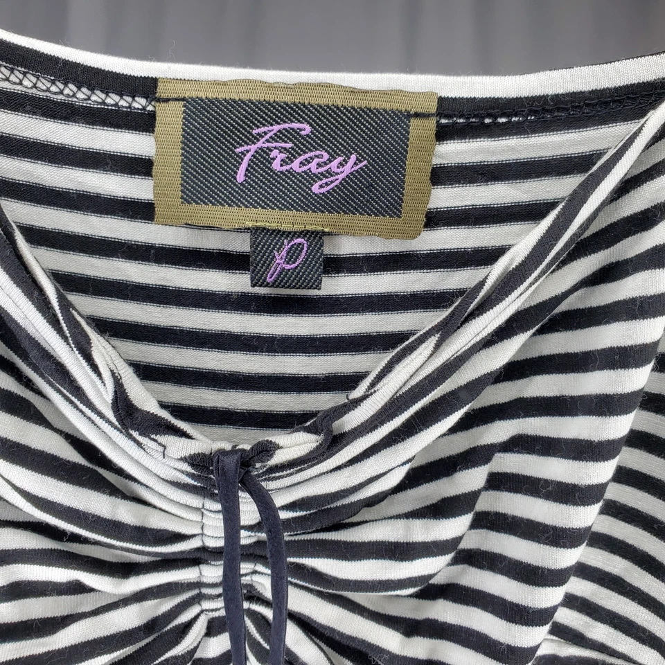 Fray Drop Waist Dress Silk Pleated Stripe Strappy Ruched Sweetheart Whimsigoth - Image 3 of 4