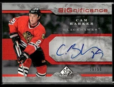 L43,512 - 2006-07 SP Game Used SIGnificance #SCB Cam Barker /50 Auto