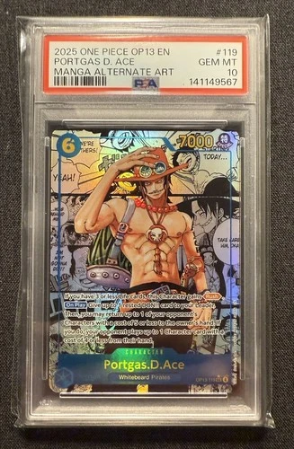 2025 One Piece Portgas D. Ace Manga OP13-119 PSA 10 ENGLISH