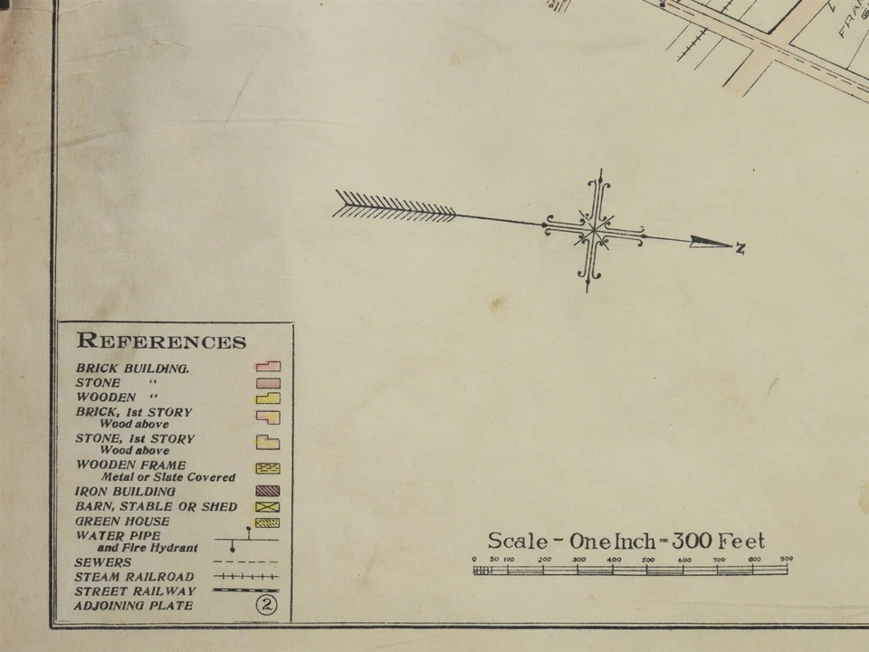 Mapa de calles antiguo de West Hartford Connecticut coloreado a mano C.1900 - placa 16 Foto 3 de 4