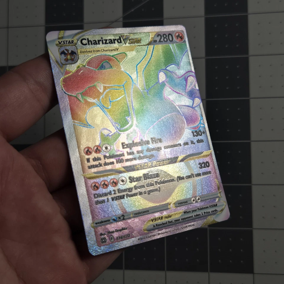 Charizard VStar OC Miscut Error Rainbow Secret Rare Pokemon Card 174/172 - Image 3 of 4