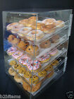 Ds-Acrylic Pastry Bakery Donuts Bagels Cookie Display Case w/trays Cupcake