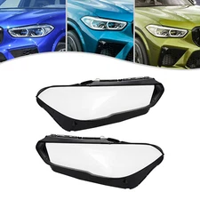 Pair Headlight Lens Headlamp Cover For BMW X5 X6 G05 G06 2019-2021 Left & Right
