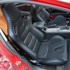 1 Pair Reclinable Bucket Racing Seats Universal Pvc Leather Adjustable Car Seat