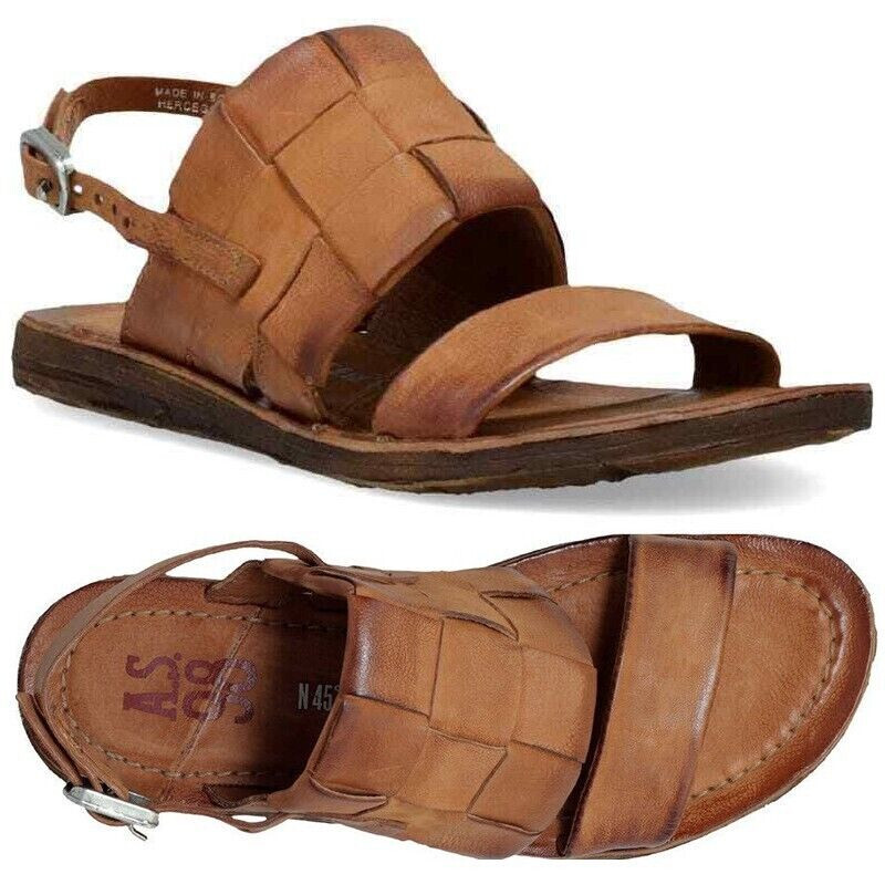 FILA A.S.98 Rowe Slingback Flat SANDALI in pelle marrone whisky taglia EU39 US8.5 9